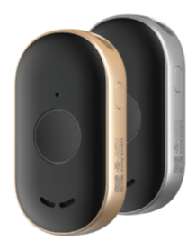 Deux dispositifs GisiguLink couleur or et argent pour la surveillance des chutes.